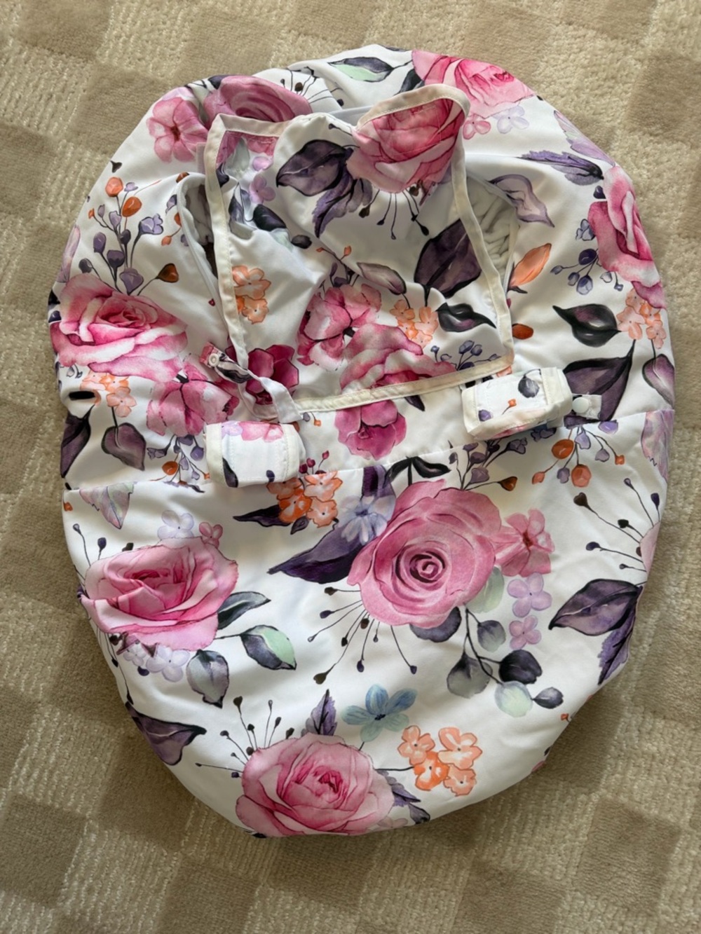 Floral Pink Rose car seat cover